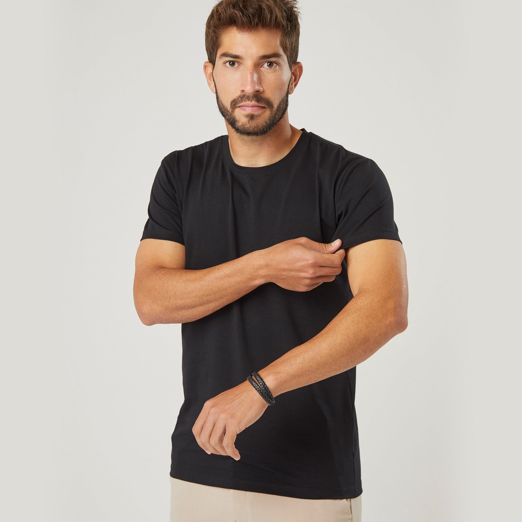 Camiseta Masculina Algodão Pima - Preta