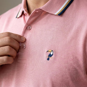 [Leve 6, Pague Só 3!] Polo Tucano Masculina em Seda Gelada e Poliéster de Alta Respirabilidade com Bordado Distintivo e Detalhes Litrados