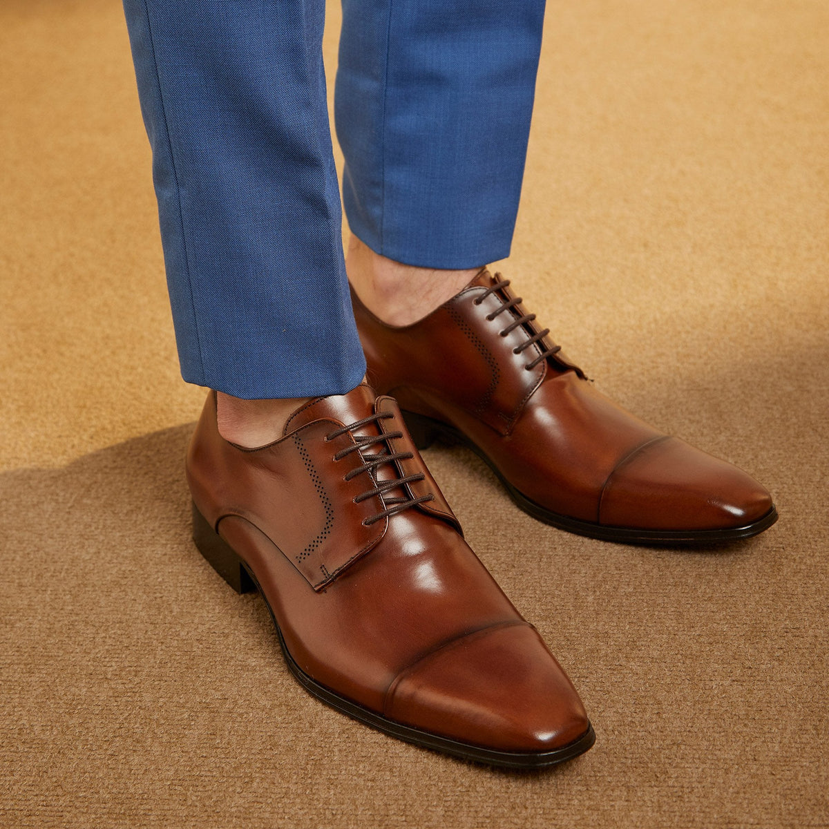 Sapato Derby Masculino Marrom - Flen